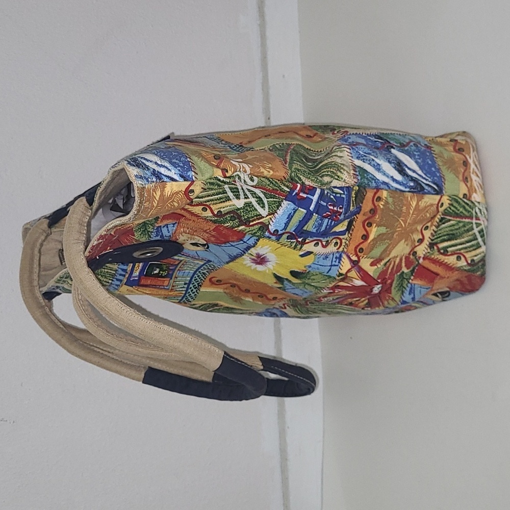 Tote Patchwork Beach Theme Print "Going Coastal" … - image 4